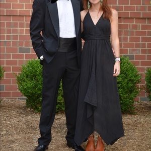 Black Linen Maxi Dress